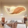 OAKVYNE Scultura Da Parete A LED 3D, Decorazione Murale In Piume Con Luci LED, Quadro Decorativo 3D E Orologio Da Parete Moderno Per Salotto, Studio, Camera Da Letto(A,90 * 30cm)
