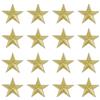 QUARKZMAN 16 Pz Stelle Termoadesive Patch Ricamate a Cucire 45mm Oro Giallo | Stelle, Patch Decorative, per Riparazioni Fai da Te, Zaini Borse Cappello Abiti