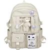 EVEOUT Zainetti per bambini con simpatica targhetta e spilla nylon grande Borse a zainetto Zaini Casual per ragazze Donna adolescenti zainetto multitasche