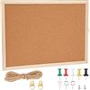 Tikplus Bacheca in sughero, 20 x 30 cm, bacheca con cornice in legno, bacheca piccola