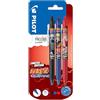 Pilot Naruto Shipudden - 3 penne a sfera a scatto FriXion, nero, blu, rosso, cancellabili, edizione limitata, penne a sfera retrattili, punta media
