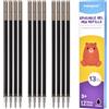 Willingood Refill per Penna Gel Cancellabile,compatibili con Legami,12 Pezzi, Nero, Altezza 13 cm, Inchiostro Termosensibile, Punta 0,7 mm, Particolarmente adatto per la scuola e la vita quotidiana