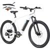 F.lli Schiano Bici Elettrica MTB 27.5, Batteria 504Wh, MX27 | Bici Elettrica Uomo Donna, con Motore 250W 40Nm, Batteria Rimovibile, Ricarica USB-C, Bianco
