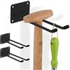 Relaxdays Gancio Porta Attrezzi, Set 3 Appendiscope Giardino, 7,5x9x24 cm, Appendi Accessori Officina, Nero, Tessuto Non Tessuto