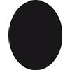 SECURIT - Lavagna Ovale da Parete - Silhouette Flessibile - Con Pennarello | Include 4 adesivi a strappo - Superficie doppia antigraffio - Scrittura con gesso liquido - Colore Nero