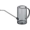 Relaxdays Annaffiatoio per Piante d'Appartamento, 1 L, Plastica e Acciaio Inox, Innaffiatoio, Collo Lungo, Grigio