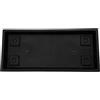 The HC Companies, Vassoio per piante rettangolare veneziano, sottovaso in plastica leggera, vassoi antigoccia per piante, resistente ai raggi UV, per uso interno ed esterno (44,5 cm, nero, confezione