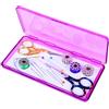 Artbin Slim Line Magnetic Needle Case-.6875X3.675X7.375 Translucent Raspber, 6 Unità