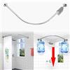 Tanxih Barra per tenda da doccia ad angolo regolabile in acciaio inox a forma di L, senza foratura, per bagno, vasca da bagno, negozio di abbigliamento (68,6-99,1 x 68,6-99,1 cm)