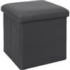 HOME DECO FACTORY Pouf Contenitore Pieghevole in Velluto a Coste Grigio | Velluto a coste, pouf contenitore pieghevole, design contemporaneo, multifunzione, contenitore, piccoli spazi, grigio scuro