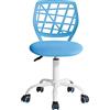meublescosy MEUBLE COSY Sedia da Ufficio Ergonomica, Girevole, Regolabile in Altezza | Sedia Scrivania Senza Braccioli, con Ruote per Computer, Studio e Cameretta, Azzurro Cielo