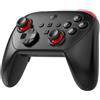 HEIBTENY Controller di gioco wireless compatibile con Bluetooth per PC per modelli Nintendo Switch, joystick a doppio effetto Hall, screenshot con un clic (nero e rosso)