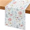 LQTSLFM Runner Tavola Estivo 33 × 183cm Runner Tavola Fiori Foglia D'erba Lavabile Runner Fiorato Estate per Sala da Pranzo Cucina Festa Interni Esterni