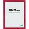 yd. Cornice 18x24 cm Rosso - Cornice in MDF Bologna | Your Decoration, Vetro acrilico antiriflesso, Montaggio a parete, Adatta per foto, poster o puzzle, Made in Holland