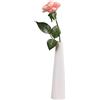 Ericotry Vaso da fiori minimalista in ceramica bianca, altezza 22 cm, decorazione per casa e ufficio, vaso unico per casa, matrimonio, decorazione natalizia