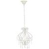 Generico Lampadario con Perle Bianco Rotondo E14,Illuminazione,Lampade-281593