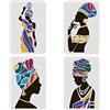 FINGERINSPIRE 4 Stencil Tribali da Donna 29,7 x 21 cm, Riutilizzabile per Pittura su Parete, Grande Fai da Te Africano