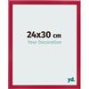 yd. Cornice 24x30 cm Rosso - Cornice in MDF Bologna | Your Decoration, Vetro acrilico antiriflesso, Montaggio a parete, Adatta per foto, poster o puzzle, Made in Holland