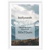 kollyseek noir 50x70cm cornice foto in legno massello con cornice pino Passpartout bianco