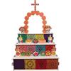 Zerodeko 1 set kit altare Ofrenda Dia De Los Muertos | Scatola delle ombre in legno fai-da-te per il giorno dei morti | con fiori di calendula messicani Teschio di zucchero Papel Picado Candele Pan de