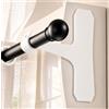 BANJILI Supporto per bastone tende senza forare - Supporto adesivo in metallo per cassonetto tapparella - Porta tende moderno rinforzato Ø 19-28 mm(Bianco)