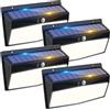 Peasur Luce Solare LED Esterno, 368LED Faretti Solari a Led da Esterno, 3 Modalità Faretto LED con Sensore di Movimento, Super Luminoso Luci Solari Esterno IP65 Impermeabile-4 Pezzi