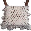 mauro Cuscini SEDIE Cucina - Set 4 Pezzi - Imbottitura gommapiuma- con Volant - con Zip - con Laccetti - Tessuto 100% Cotone Pesante - Misura 39X39X5 Cm (VAR.7)