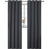YSTELLAA Tende 100% Oscuranti Per Interni 2 Pezzi, 140×280cm, Effetto Lino, Tende Termiche, Con Anelli, Tenda Termica Isolante Freddo E Caldo, Fonoassorbenti, Moderne, Grigio