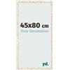 yd. Cornice 45x80 cm Bianco Vintage - Cornice in MDF Bologna