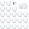 Beafaeur 20 PCS Palline di Natale Acrilico, Plastica Palla di Natale Personalizzate | Palla di Natale con Foto Con Corda Appesa e Occhiello, Fillable Apribili, per Decorare Alberi di Natales (4cm)