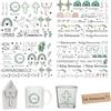 FloraVigo Rub On Sticker circa A5 19 x 14 cm - decorazione con scritte per compleanno, Keraflott, matrimonio, casa, pellicola trasferibile per mobili, vetro, legno, album fotografici, decorazioni fai
