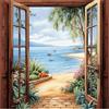 Xinpinzhou Kit Punto Croce Prestampato da Ricamare Completo, 11CT, 40x40 cm | Paesaggio Schemi Facili per Principianti, Set Ricamo Completato ha Aspetto Raffinato per Decorazioni Parete o Regalo Mamma