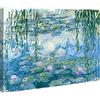 Wieco Art Claude Monet,Stampa artistica da parete su tela, motivo: gigli d'acqua e fiori famosi dipinti ad olio, stampa su tela, per decorazioni domestiche e uffici