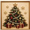Generico Kit DIY Pittura A Diamante Natalizia Con Perle E Cornice 30X30CM | Kit Per Painting Diamond Con Babbo Natale Albero Natale Renne, Kit Diamond Natalizio Con Pietre Preziose, Per Murali Decor