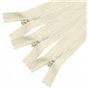 Sawoake Cerniere invisibili, 71,1 cm, colore beige, in nylon, confezione da 3, per cucire, gonne, tasche, cuscini (beige, 71,1 cm, 3 pezzi)