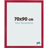yd. Cornice 70x90 cm Rosso - Cornice in MDF Bologna | Your Decoration, Vetro acrilico antiriflesso, Montaggio a parete, Adatta per foto, poster o puzzle, Made in Holland