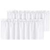 LINFKY Tenda A Mantovana Per Finestre Da Cucina/bagno/soggiorno/camera Da Letto Privacy Decorativa Tasca Con Bastoncino Tenda A Mantovana Corta, 52 X 18 Pollici Di Lunghezza (Bianca,Set of 2)