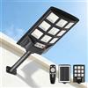 SENDALE Lampione Solare Led Esterno da 500W con Telecomando | Faretto Led da Esterno Solare 6500K con Sensore di Movimento | Lampioni Solari da Giardino