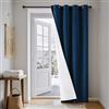 MIULEE Thermovorhang Samt 1Stück H225xB132 cm Dunkelblau | Doppellagiger Samt Vorhang mit Fütterung, Isoliert Gegen Kälte & Hitze, Verdunkelnd, Ideal für Innentüren im Winter