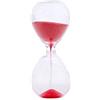 Unknow CLESSIDRA vetro polvere ROSSA 10 cm 3 minuti BOMBONIERA LAUREA