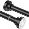 Aiitomg Bastone Tenda Doccia Asta Telescopica Tenda Bastone Per Tenda a Pressione Senza Foratura Asta Tenda Doccia Estensibile, Diametro 32mm,85-265cm, Nero(1 Pezzo)