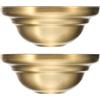 MAGICLULU Terminali in Ottone per Lampade 2 Pezzi, Base Soffitto Grande | Stile Vintage Cappello Britannico, Piastra Larga Oro, per Sala da Pranzo e Soggiorno