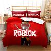 Ste-X Set Copripiumino 3 Pezzi Set Biancheria da Letto Roblox Copripiumino in Morbida Microfibra di Facile Manutenzione per Adolescenti, Ragazze, Bambini (150x200cm,Roblox 06)