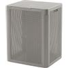 punkto. Smartdual - Cesto portabiancheria a 2 scomparti, 84 l, coperchio separato per biancheria colorata e bianca, con manici per il trasporto, facile da montare, design moderno, antracite/bianco/grigio