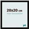 yd. Cornice 20x20 cm Nero Lucente - Cornice in MDF Bologna | Your Decoration, Vetro acrilico antiriflesso, Montaggio a parete, Adatta per foto, poster o puzzle, Made in Holland