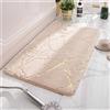 FANSU Tappeto Bagno Antiscivolo, Soffice Tappeto Cucina in Motivo in Marmo Tappetino Bagno Assorbente Tappeto Doccia Lavabile per Bagno, Camera da Letto, Cucina (60 * 90cm,Cammello)
