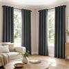 Deconovo Tende Oscuranti per Interni, 140x290 cm, 4 Pannelli, Grigio Scuro | Tenda Termica Isolante Freddo e Caldo, Attenuano i Rumori, Moderne ed Eleganti con Occhielli, per Camera e Soggiorno