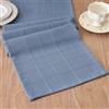 Qryflly Runner da Tavolo Moderno Lavabile Runner Tavola 30 x 100cm Blu Navy | Quadri Tessuto Lino Cotone Rustica Centro Tavola Decorazioni per Letto Morbido Decorazione da Tavolo in Cucina