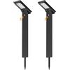 OUSFOT Luci Giardino Energia Solare con Sensore di Movimento 4400mAh 2 Set | 6500K Impermeabile Faretti Luci Esterno Giardino Solari Potenti con Tre Modalità di Illuminazione per Viali, Sentieri e Prati