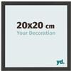 yd. Cornice 20x20 cm Grana Di Legno Nero - Cornice in MDF Bologna | Your Decoration, Vetro acrilico antiriflesso, Montaggio a parete, Adatta per foto, poster o puzzle, Made in Holland